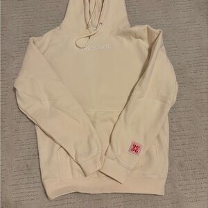 Glossier Limited Edition Embroidered Cream Sweatshirt with Red Logo
